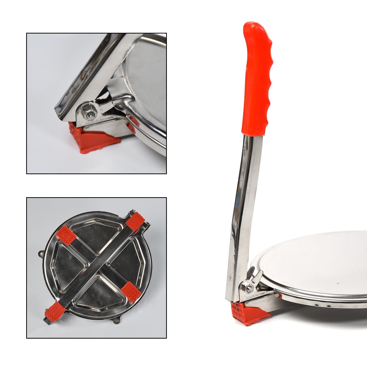 7149A PURI PRESS MAKER - STAINLESS STEEL PURI MAKER PRESS MACHINE - ROTI CHAPATI PRESSER FOR HOME - PAPAD-KHAKHRA- PURI MAKER PRESS MACHINE WITH HANDLE, MANUAL PURI MAKER (MEDIUM) 7149A PURI PRESS MAKER - STAINLESS STEEL PURI MAKER PRESS MACHINE - ROTI CHAPATI PRESSER FOR HOME - PAPAD-KHAKHRA- PURI MAKER PRESS MACHINE WITH HANDLE, MANUAL PURI MAKER (MEDIUM)